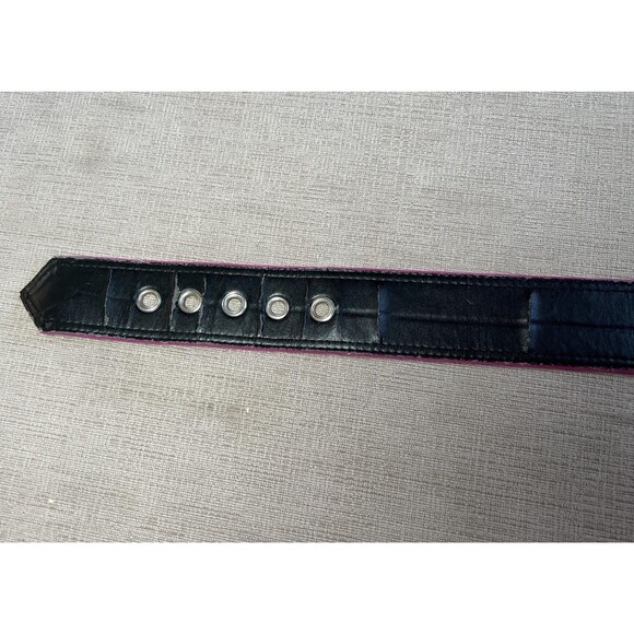 New York & Company Belt Womens Medium Pink Fabric Covered Buckle Wide Grommet - Picture 6 of 10